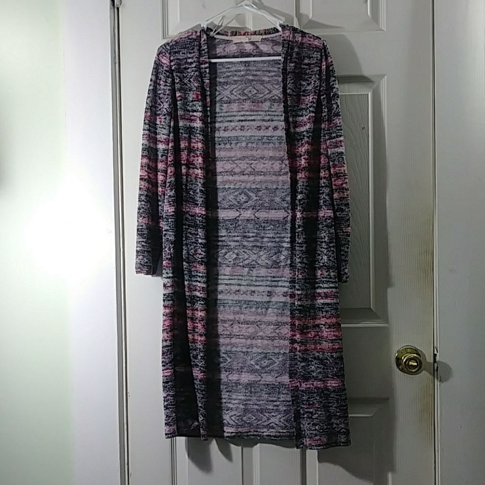 Long thin cardigan
